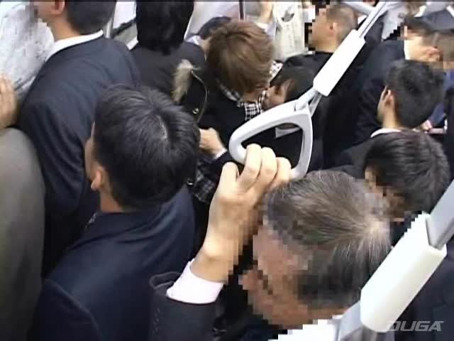 満員電車の朝帰りギャルは痴○されて声も出せず絶頂