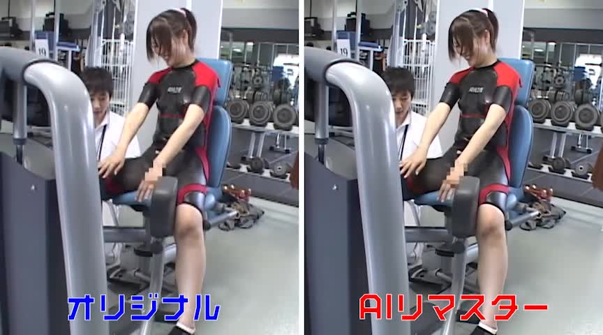 【AIリマスター】汗で溶けちゃう！？公衆ボディペイント